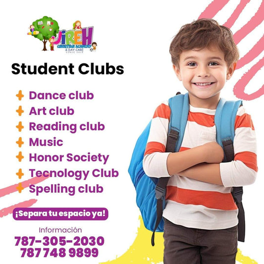 Student Clubs desde grado Kinder a Sexto Grado.